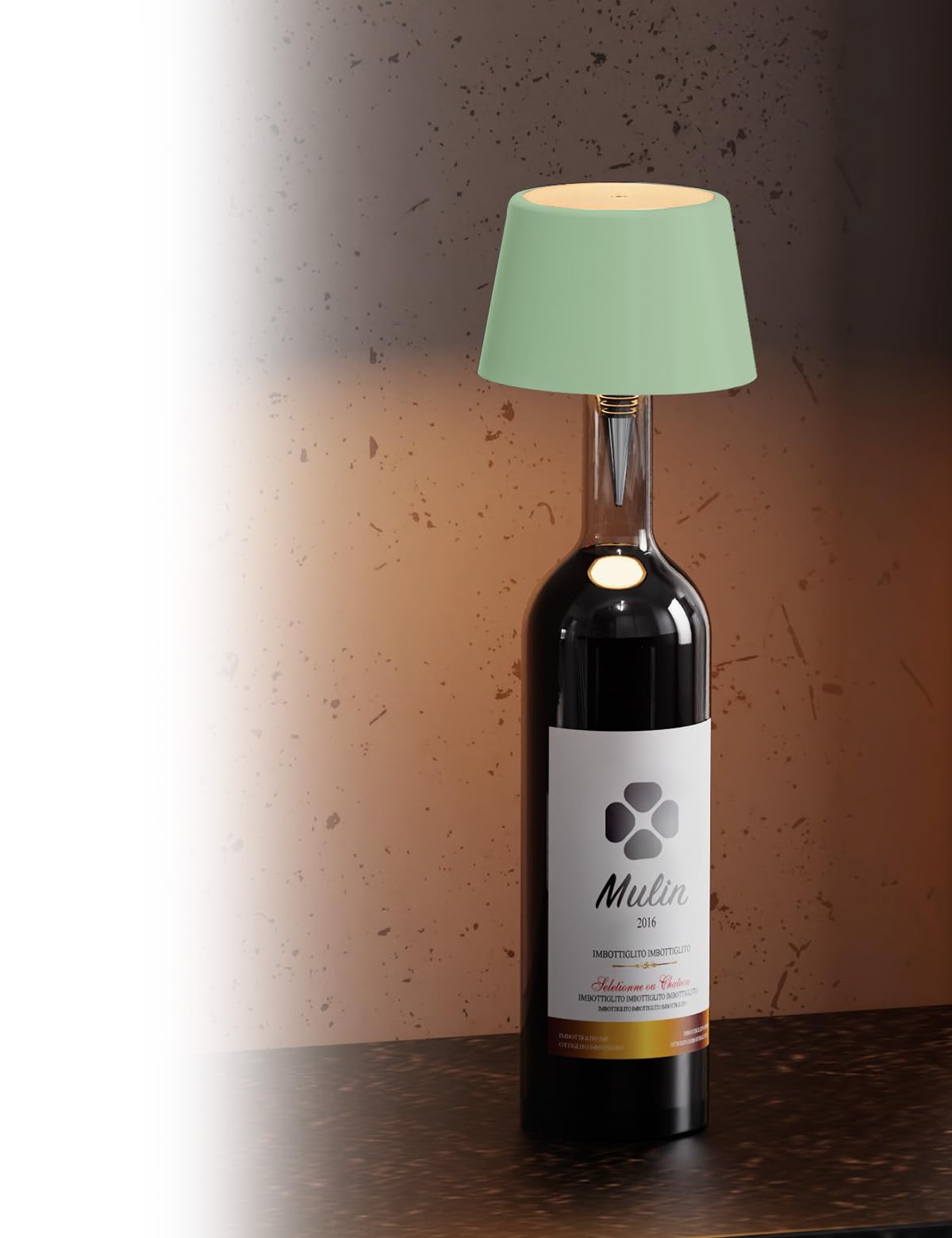MU LIN lampada bottiglia ricaricabile,lampada da tavolo senza fili,Controllo Touch da 3 Modalita Temperatura di Colore, Dimmerabile, per Soggiorno, Ristorante