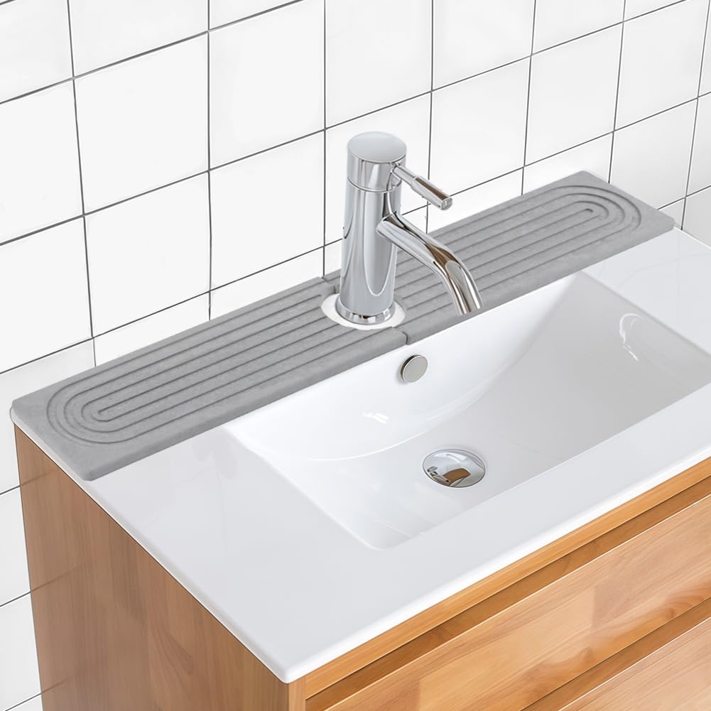 Tapete de diatomita Tiiyee para mantener tu cocina organizada y libre de salpicaduras de agua