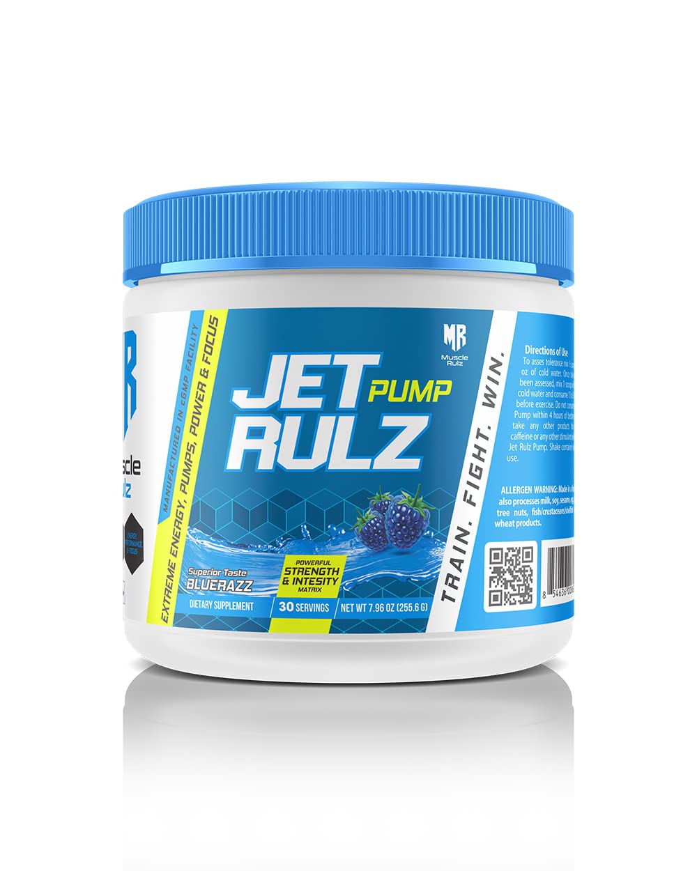 Muscle Rulz Jet Rulz Pump Blue Raspberry 30 servings