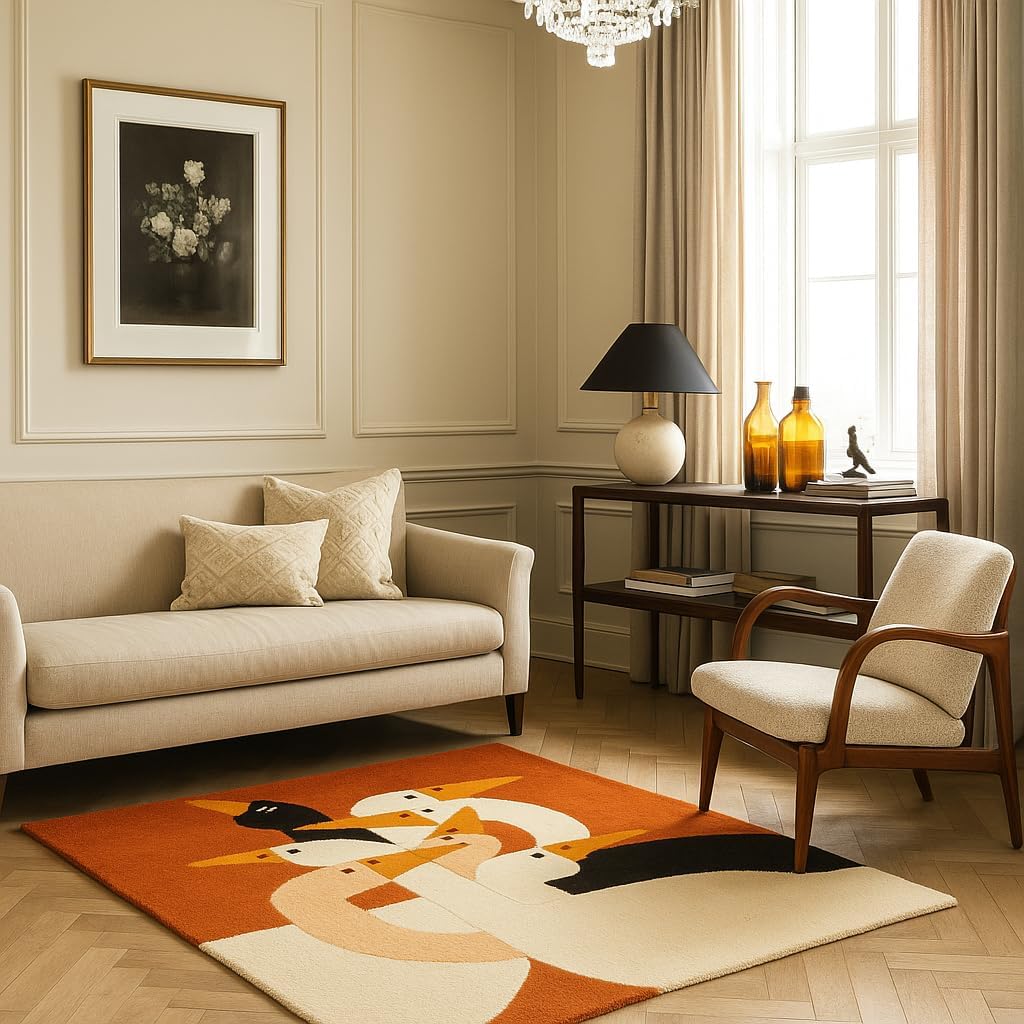 Beaks & Balance Hand Tufted New Zealand Wool Rug Wool Rug