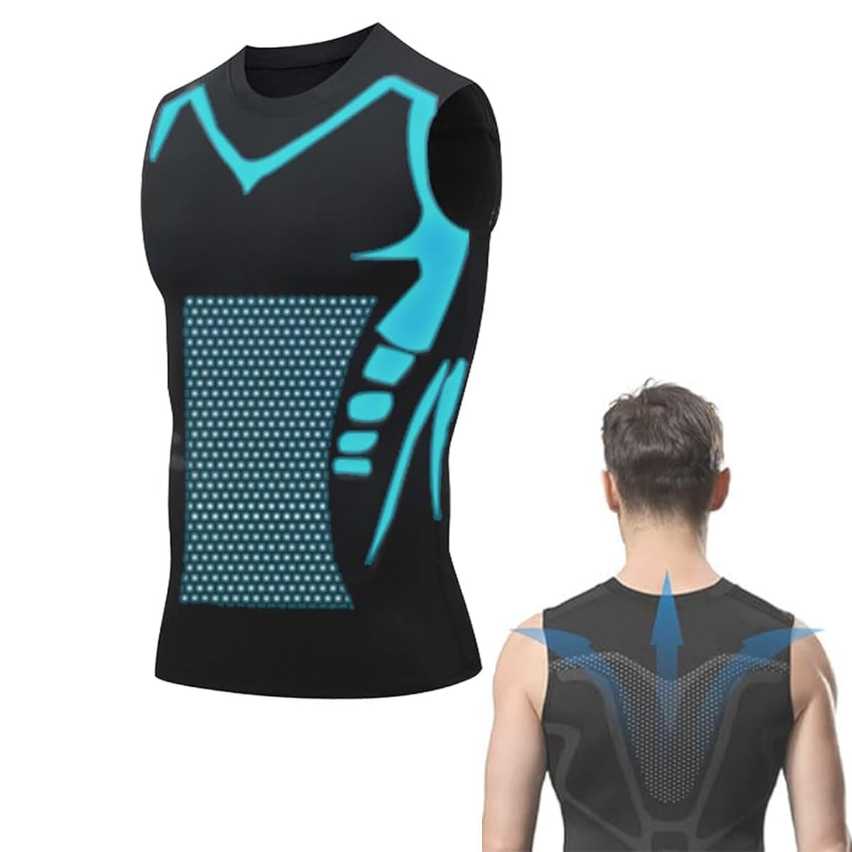 LELEBEAR Men Shirt Vest, 2025 New Version Ionic Shaping Sleeveless Compression Shirt