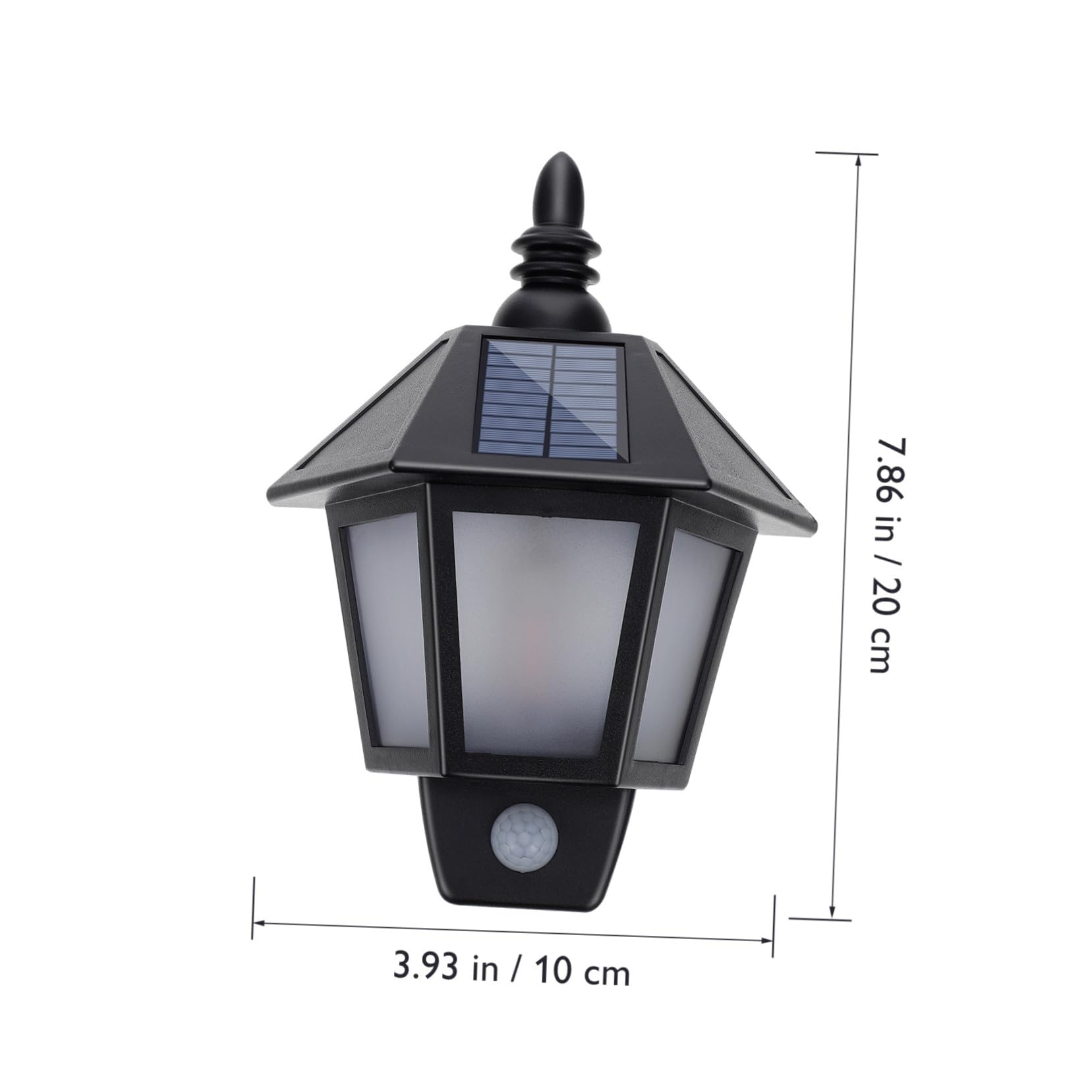 Baluue Solar Wandleuchte für Außen mit Ip55 Abs Material LED Beleuchtung für Innenhof und Blumenbeet 3.2v 500ma Batterie 5v 100ma Solarpanel