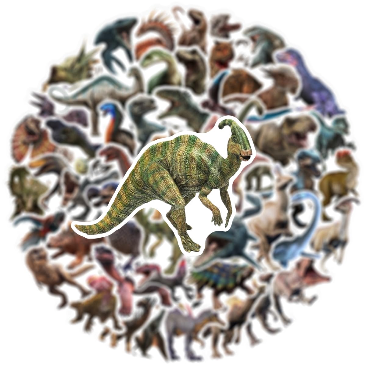 100 Adesivi Dinosauri Giurassici - Sticker Impermeabili Per Bambini