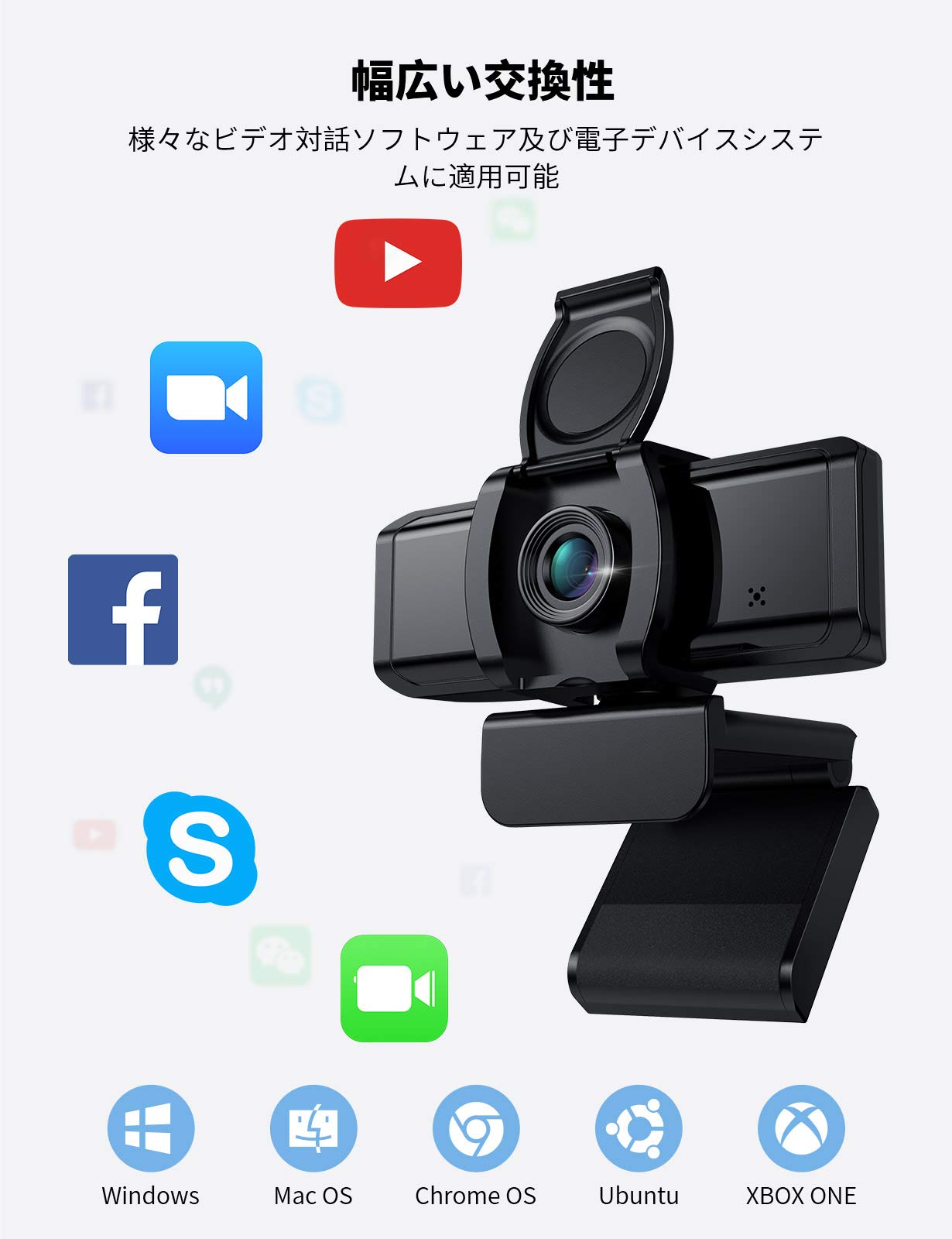Amazon.co.jp: WEBカメラ Wansview ウェブカメラ フルHD 1080P 200万