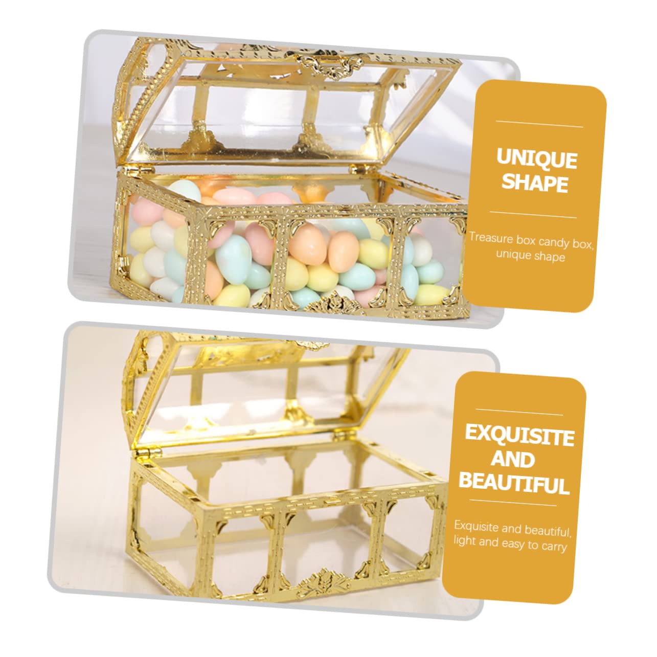 Abaodam 9pezzi Scatole Per Confetti Da Matrimonio Da Dorata Scatole Per Regali e Partecipazioni Eleganti e Versatili Per Feste e Cerimonie