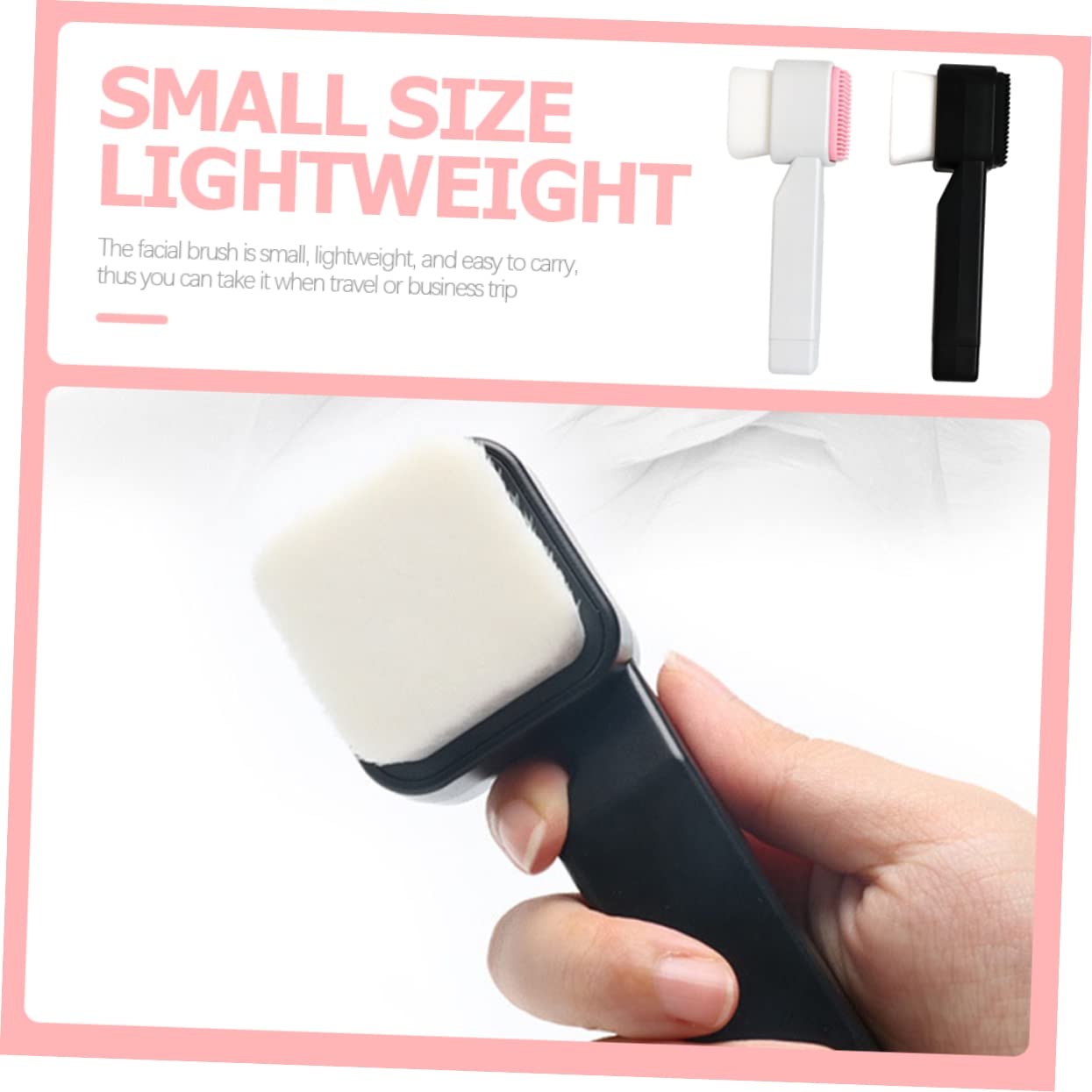 Ipetboom Double Sided Face Brush Soft Bristles Gentle Exfoliator for Facial Cleansing for Travel Home