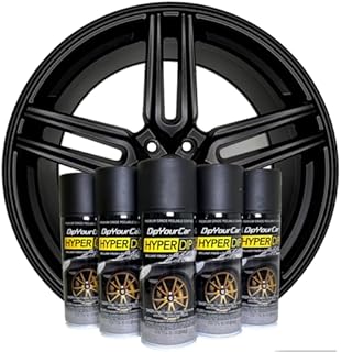 DipYourCar HyperDip Peelable Car Paint in a Can - Automotive Spray Paint/Aerosol Auto Paint for Protection and Color for Wheels, Emblems, Mirror, and More - Frozen Black Automotive Paint Set
