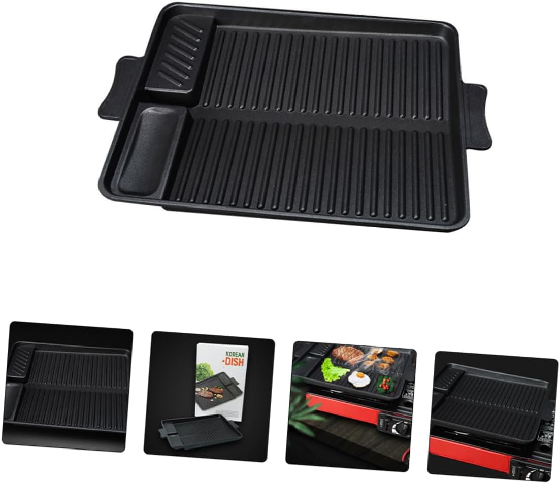 Home Bbq Pans Rectangular Baking Pan Non-stick Bbq Plate Griddle for Grill Outdoor Bbq Tool Grill Tray