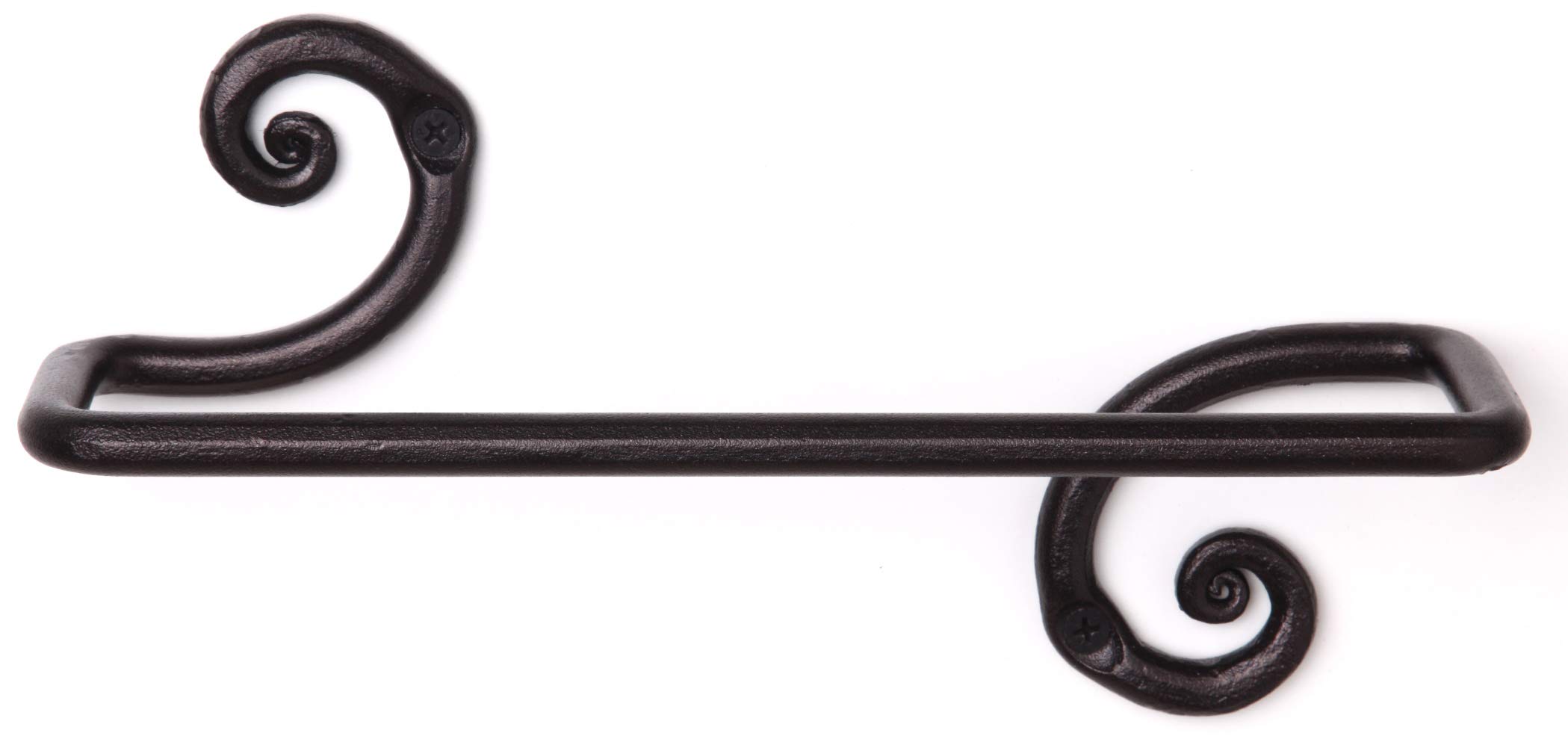 RTZEN Decorative Wrought Iron Hand Towel Holder | Swirl Towel Bar Rack for Kitchen, Bathroom etc. | Wall Mount Dish Towel Rod Hanger | Handmade by RTZEN-D'cor | Easy Installation