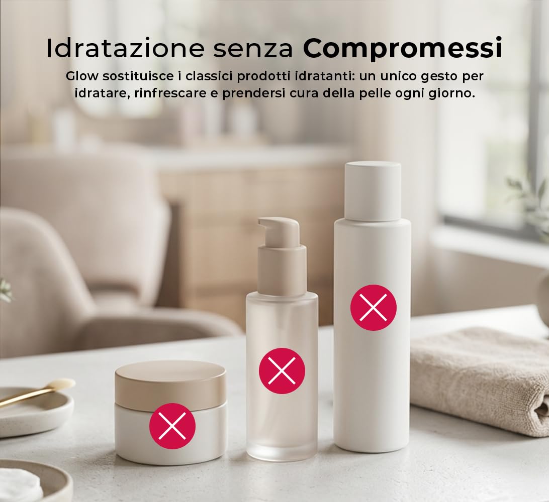 Benail | Glow Spray Idratante Mani e Unghie con Acido Ialuronico e Cheratina, crema mani antiage, Trattamento Cuticole Profumato, lentivo, idratante con Asciugatura Rapida, Made in Italy