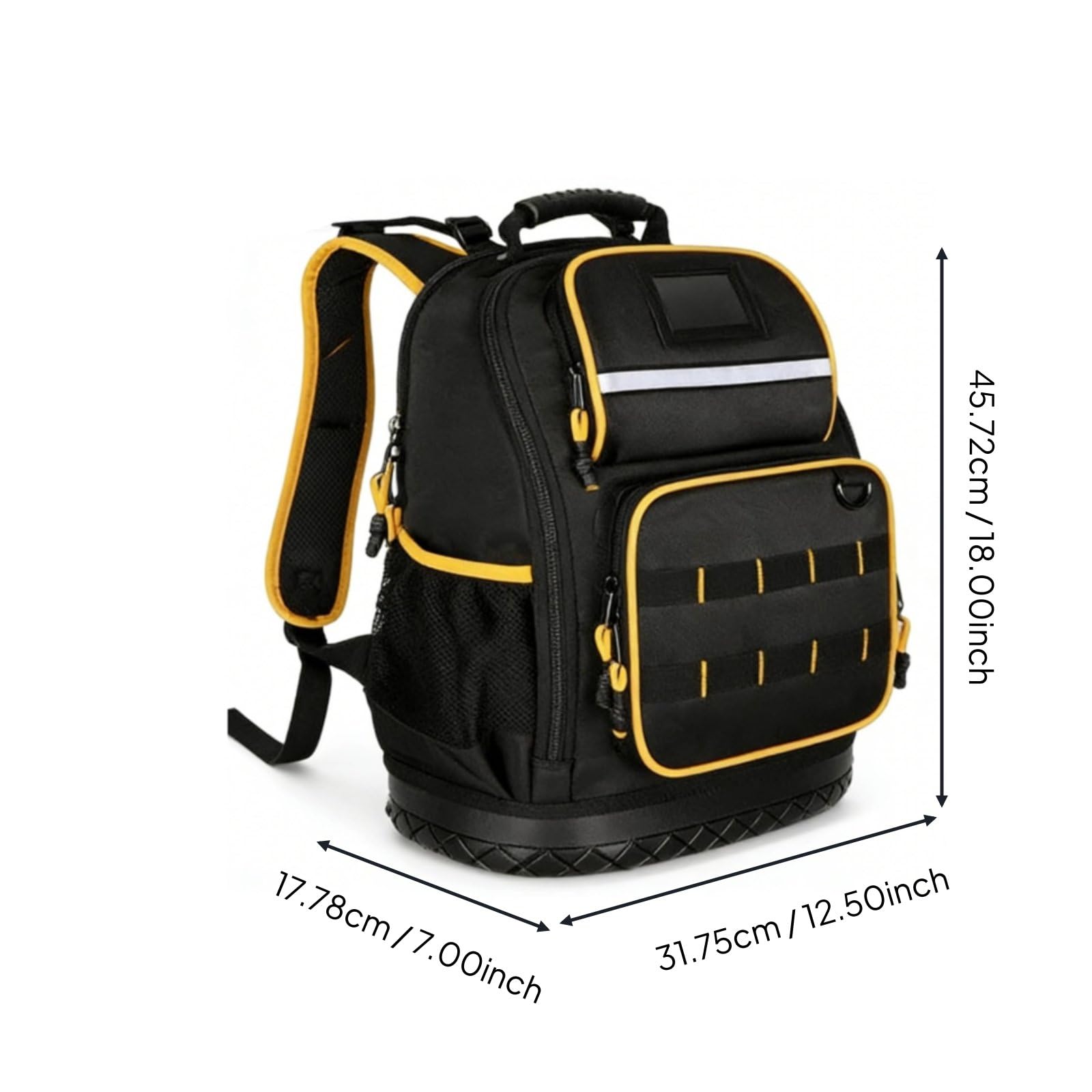 Zaino Porta Attrezzi Professionale Borsa Attrezzi Lavoro Utensili Tecnico con Alloggiamento Imbottito per Laptop 16pollici Interne