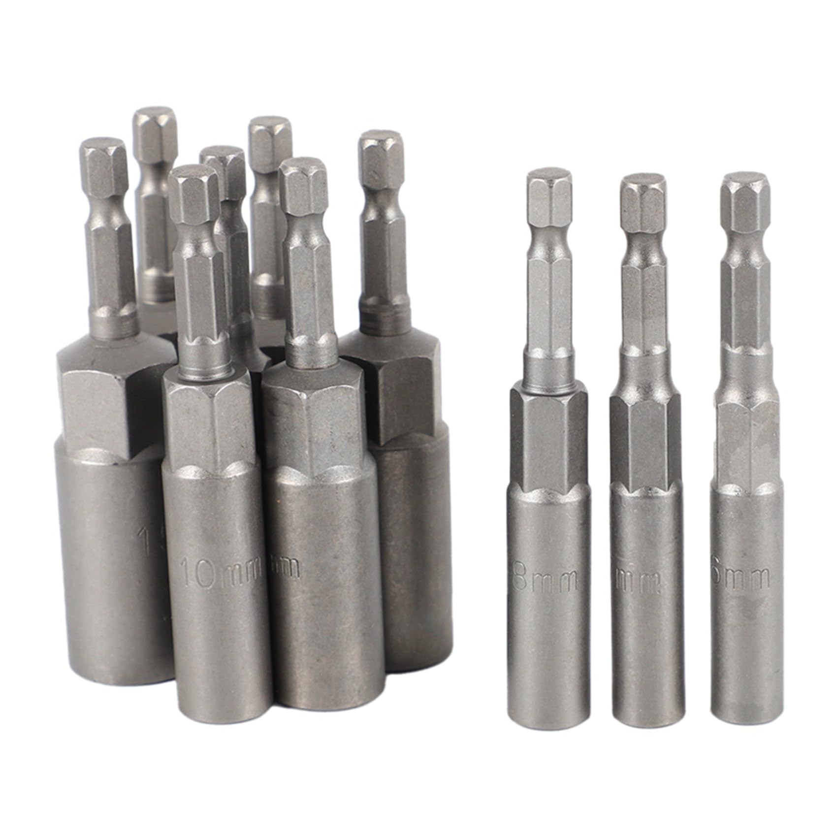 Lot de 30 douilles hexagonales de 6,35 mm - Longue et profonde - 1,27 cm - Pour perceuse à percussion