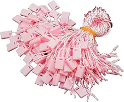 Pacote 1000 Lacre De Autenticidade Rosa Bebe Para Pendurar Tag Etiquetas Em Roupas