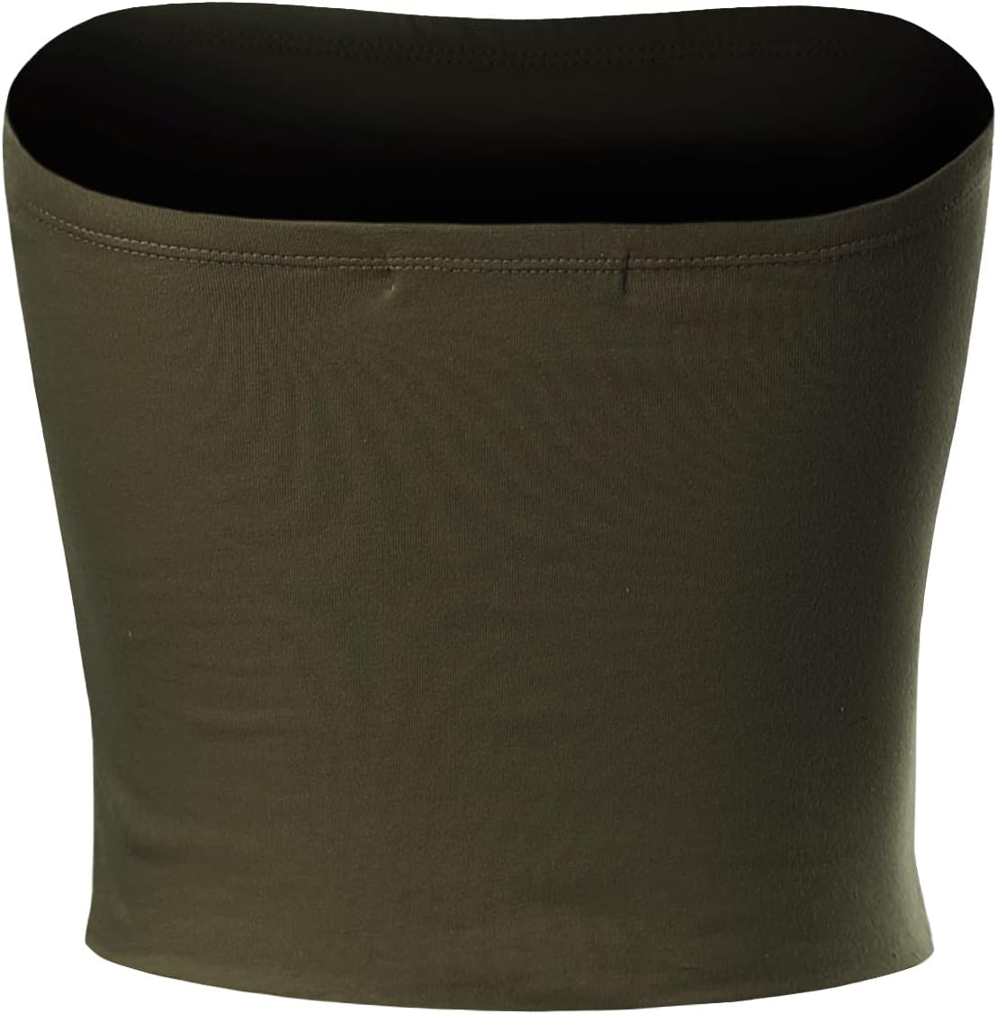 MixMatchy Women's Double Layered Basic Casual Strapless Backless Bandeau Bra Tube Tops - Image 3