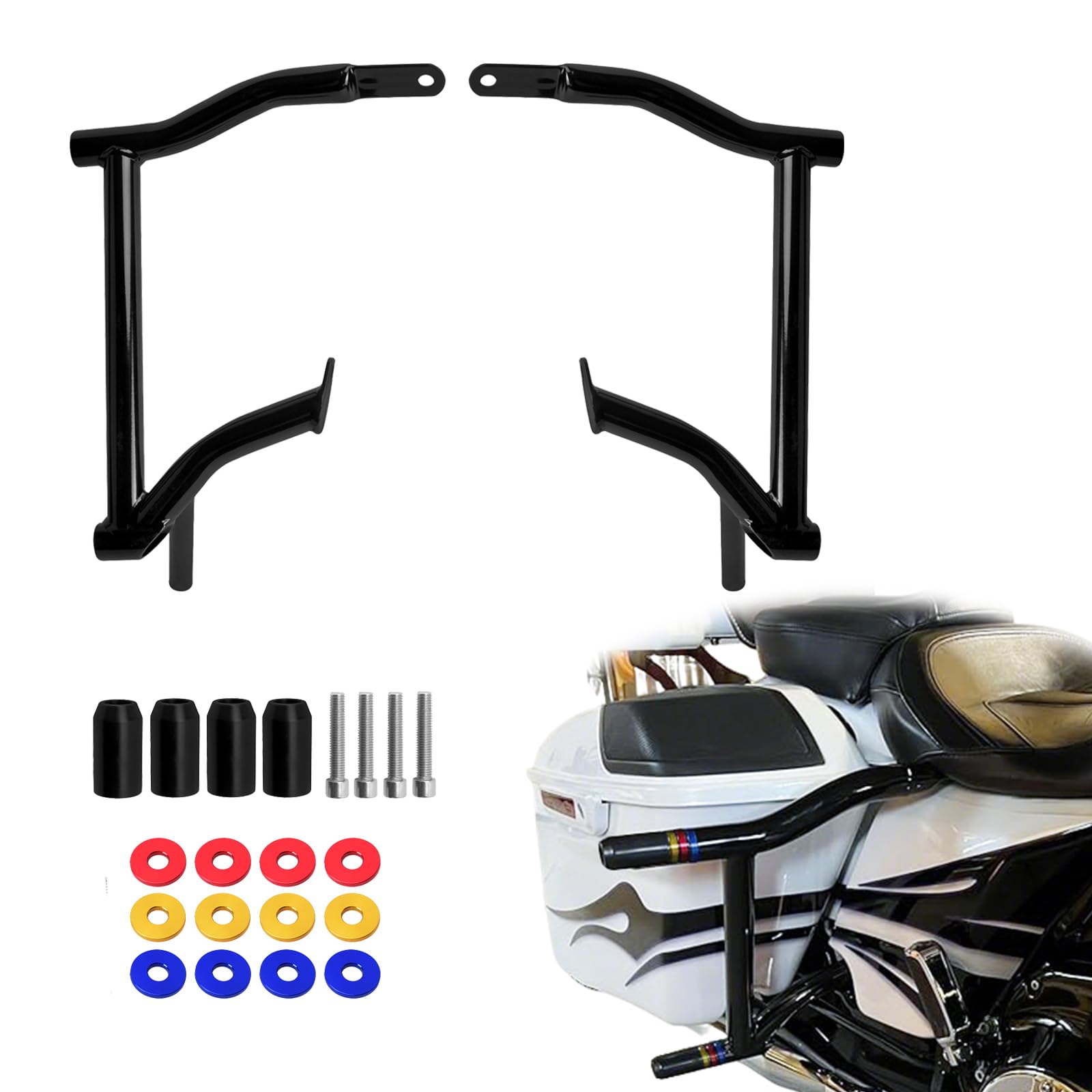 Photo 1 of 1.25" Rear Saddlebag Crash Bar Guard Rail for Harley Touring Glide 2009-UP