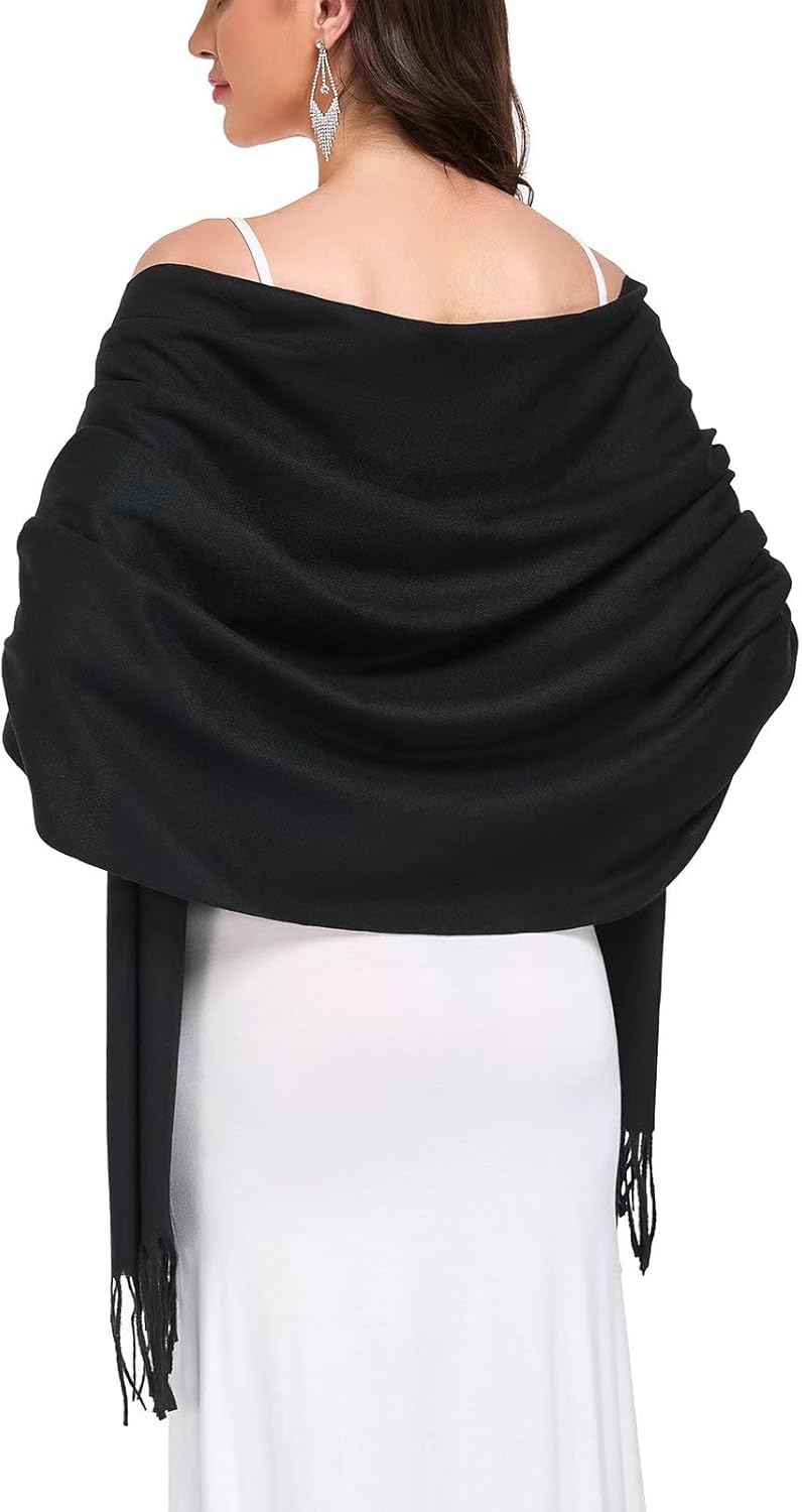 Pashmina Shawl and Wraps for Evening Dresses Resemble Cashmere Scarf for Women Wedding Winter Warm Shawls - Image 2