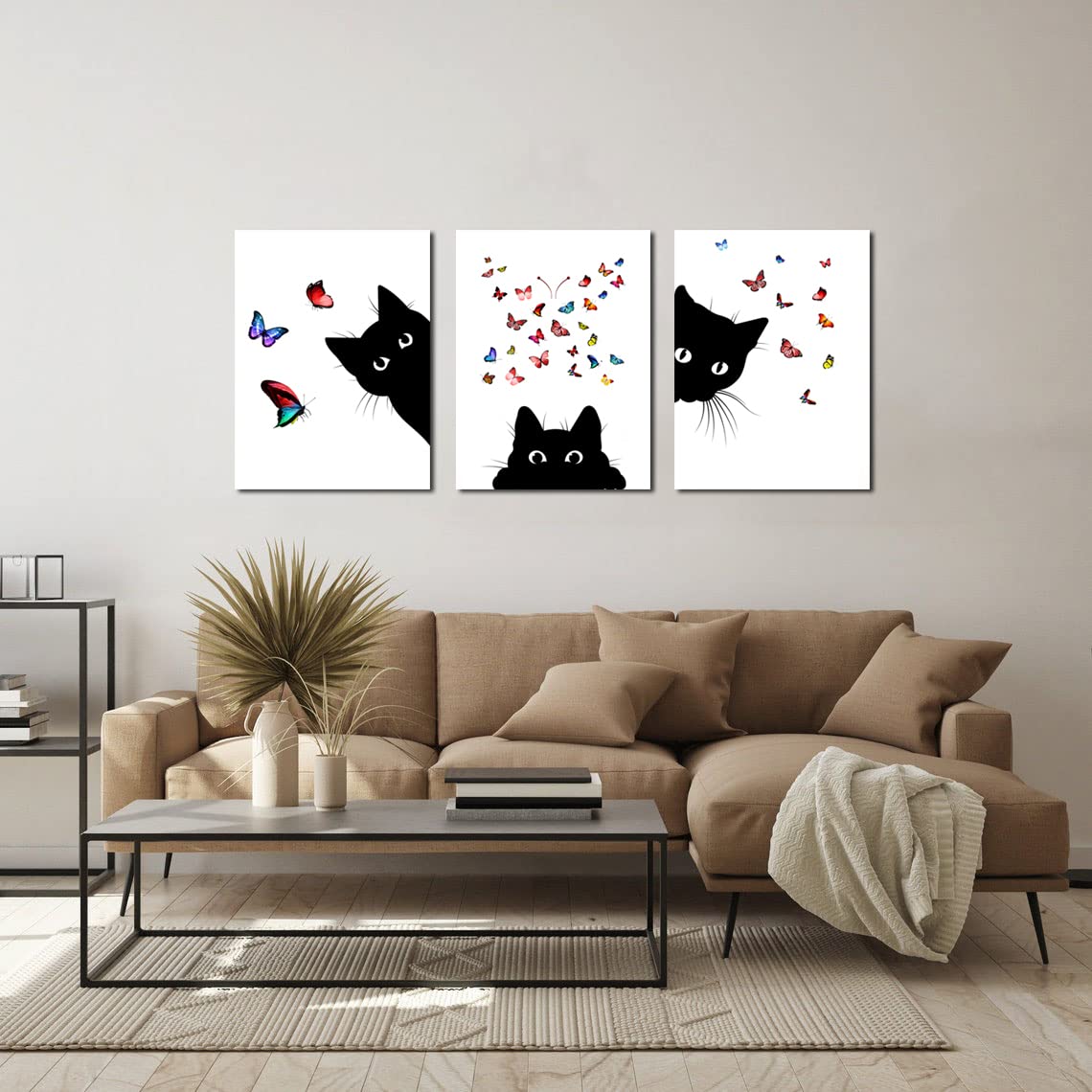 Amazon.co.jp: 猫 ポスター イラスト 絵画 漫画 アートパネル 動物