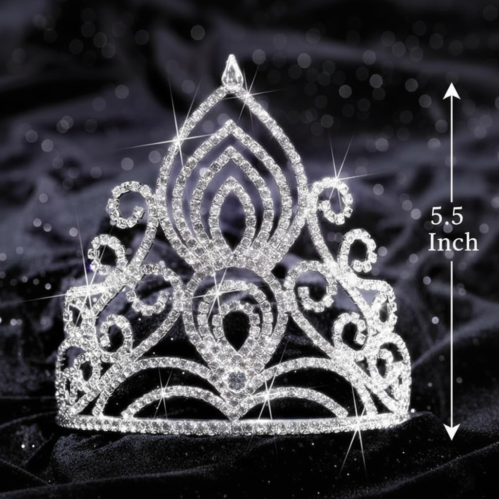 Anderson's Amelia Royalty Set, Velvet Crown & Tiara for Prom, Homecoming, Pageants, and Special Events