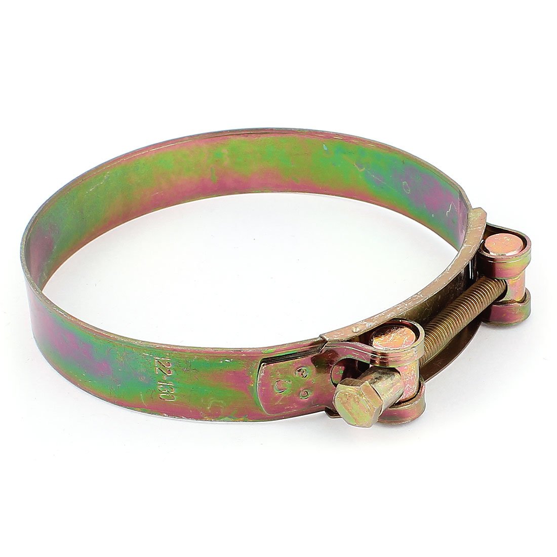 Aexit Adjustable 122mm Clamps to 130mm Pipe Hose Clamp Clip Fastener Strap Clamps Brass Tone