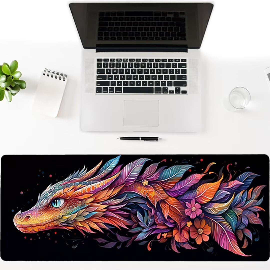 Duża podkładka pod mysz do gier, 1400 x 600 x 3 mm, bardzo duża podkładka pod mysz na biurko z przeszytą krawędzią, antypoślizgowa, wodoodporna podkładka pod mysz, czarna, długa podkładka pod mysz dla