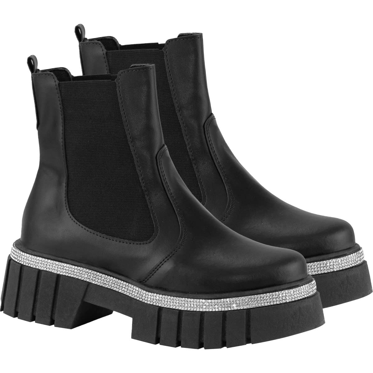 Bota Chelsea Feminina Coturno Tratorado Strass Plataforma em promoção! Veja a oferta e mais achadinhos de Botas 5 Hoje é o melhor dia para comprar Bota Chelsea Feminina Coturno Tratorado Strass Plataforma com aquele preço maroto! Promoção! Aproveite a oferta! 5