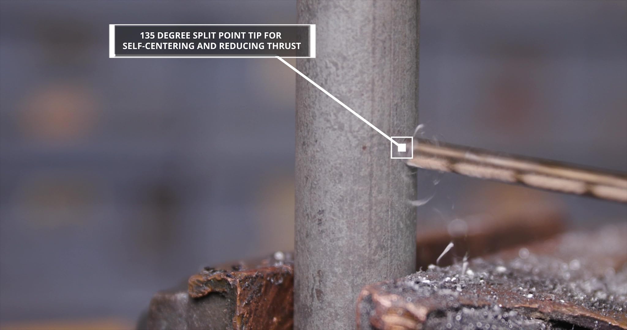 Drill America Broca escalonada de cobalto de 1 pulgada con vástago plano reducido de 1/2 pulgada, acabado de óxido de oro para taladrar acrílico, acero, metales duros, serie GSC