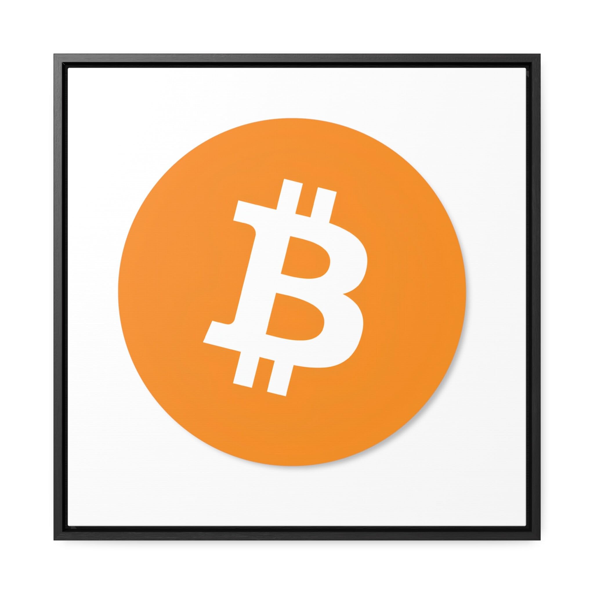 20x20 Bitcoin BTC Crypto Framed Canvas Wall Art (20X20)