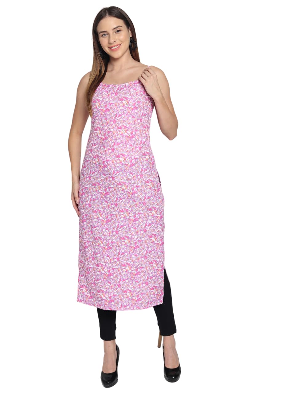 PATLANIWomen's Micro Crepe Full Stitched Kurti.