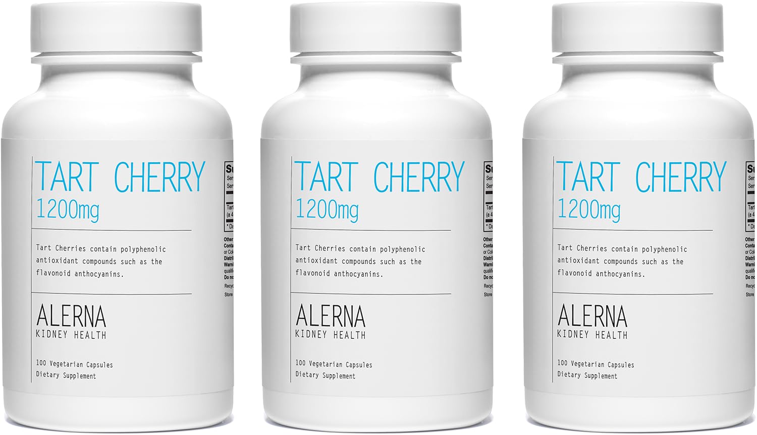 Tart Cherry Extract 1200 mg, 100 Vegetarian Capsules - (Pack of 3), Joint Health Support - Gluten Free, Non-GMO