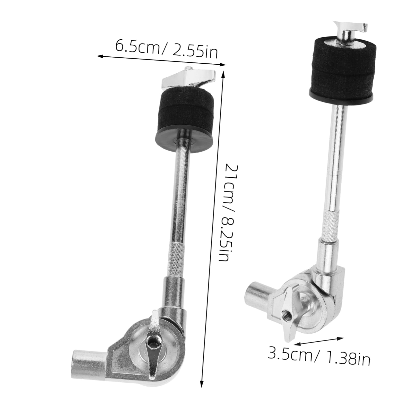 Toddmomy Cymbal Holder Connecting Rod Drum Accessory Parts Support Cymbal Holder Extension Cymbal Boom Arm Holder Cymbal Stacker Mount Cymbal Stacker Attachment Clamps Multiple Metal Silver