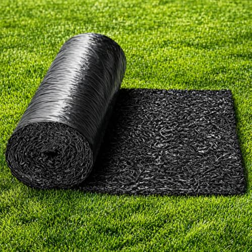 Rubber Mulch Mat Roll 72"X24" - Recycled Narrow Garden Strip
