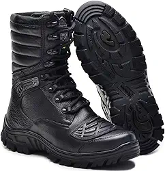 Bota Coturno Unissex Couro Cano Alto Attack 5188