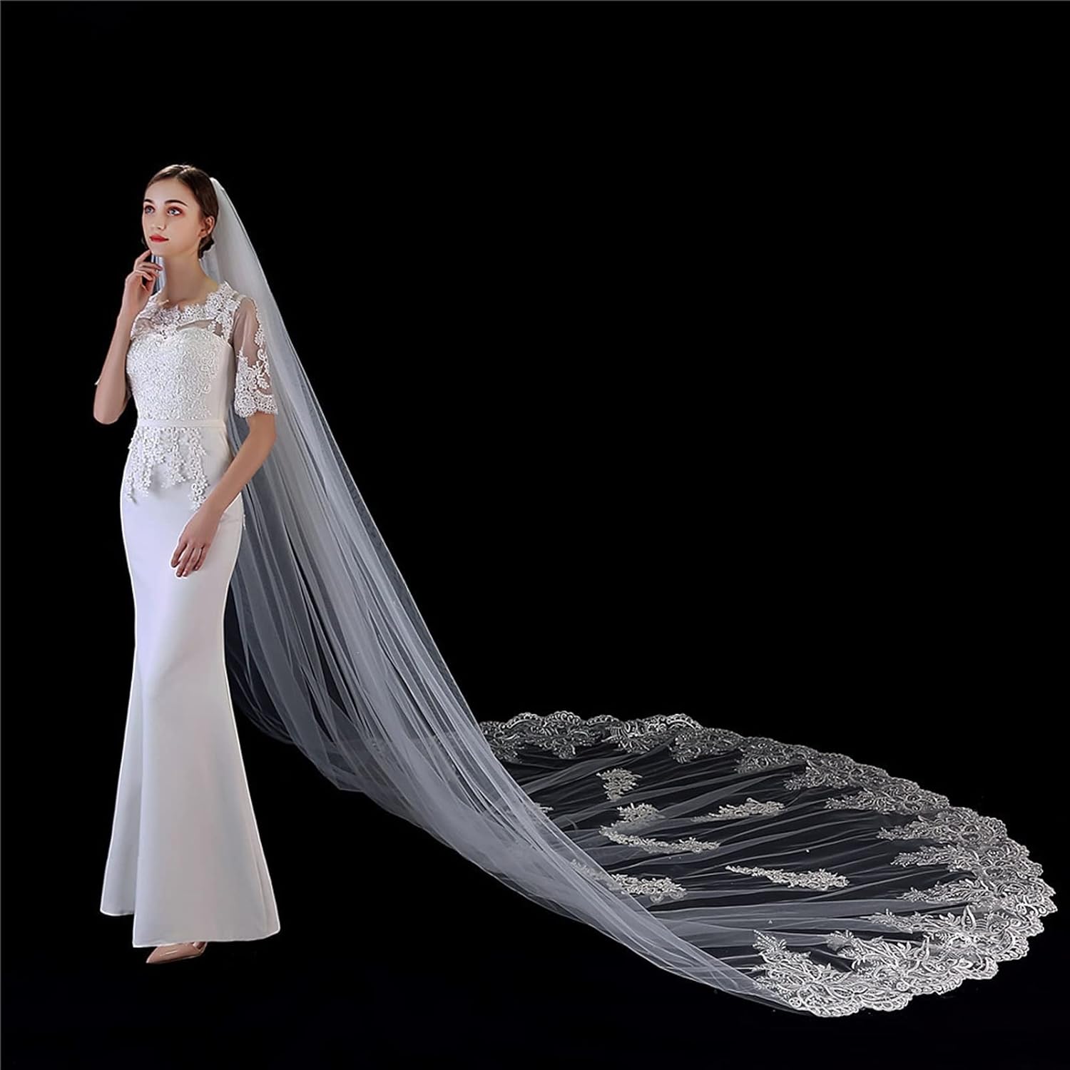 韓国風ドレス 韓国風ウェディングドレス 結婚式セット(1.5m 韓国風ドレス 韓国風ウェディングドレス 結婚式セット(1.5m