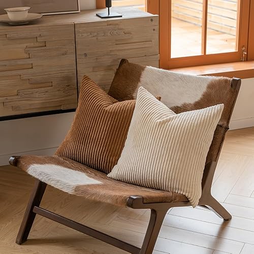 Miniatura 4 de LANANAS Juego de 4 fundas de almohada neutras para sofá, 18 x 18 pulgadas, decorativas, estilo bohemio, para sala de estar, sofá, cama, sofá,