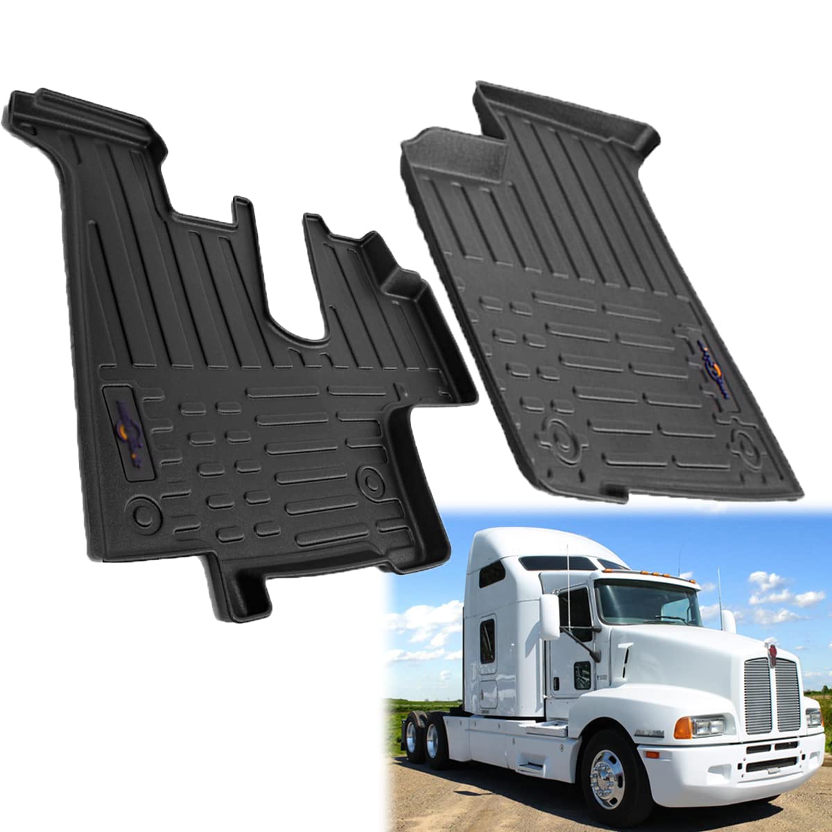 SEPEY Truck Floor Mat Seat Floor Liners Fits Kenworth T600