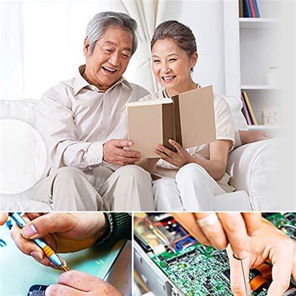 Lupas para Pasatiempos, Lupa De Lectura 20X - Lupa De Escritorio HD De Alta Magnificación con Luz Led, para Lectura De Ancianos, Reparación, M, 15X