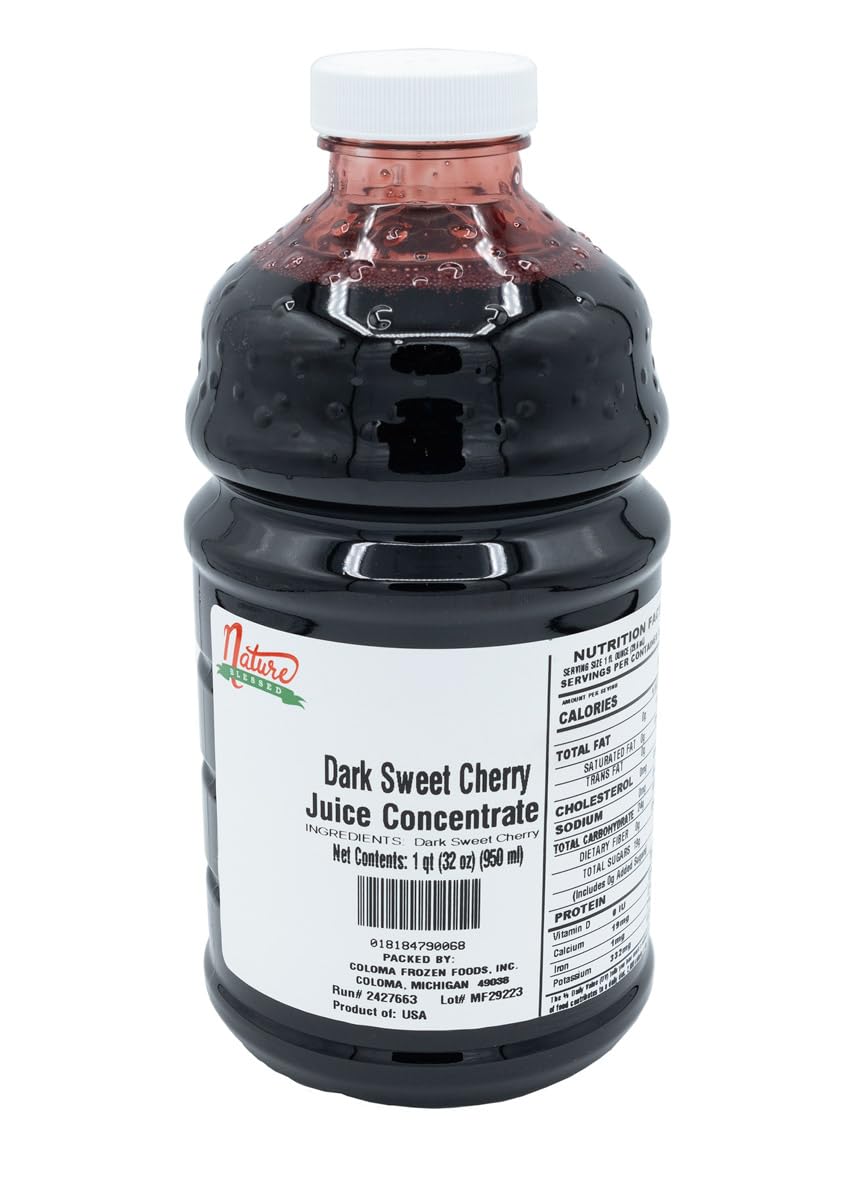 Nature Blessed 100% Pure Dark Sweet Cherry Concentrate - 1 Quart (1/32 fl oz bottle), Applications: Home Wine Making, Beer Brewing, Distilling, Smoothies, or Cider