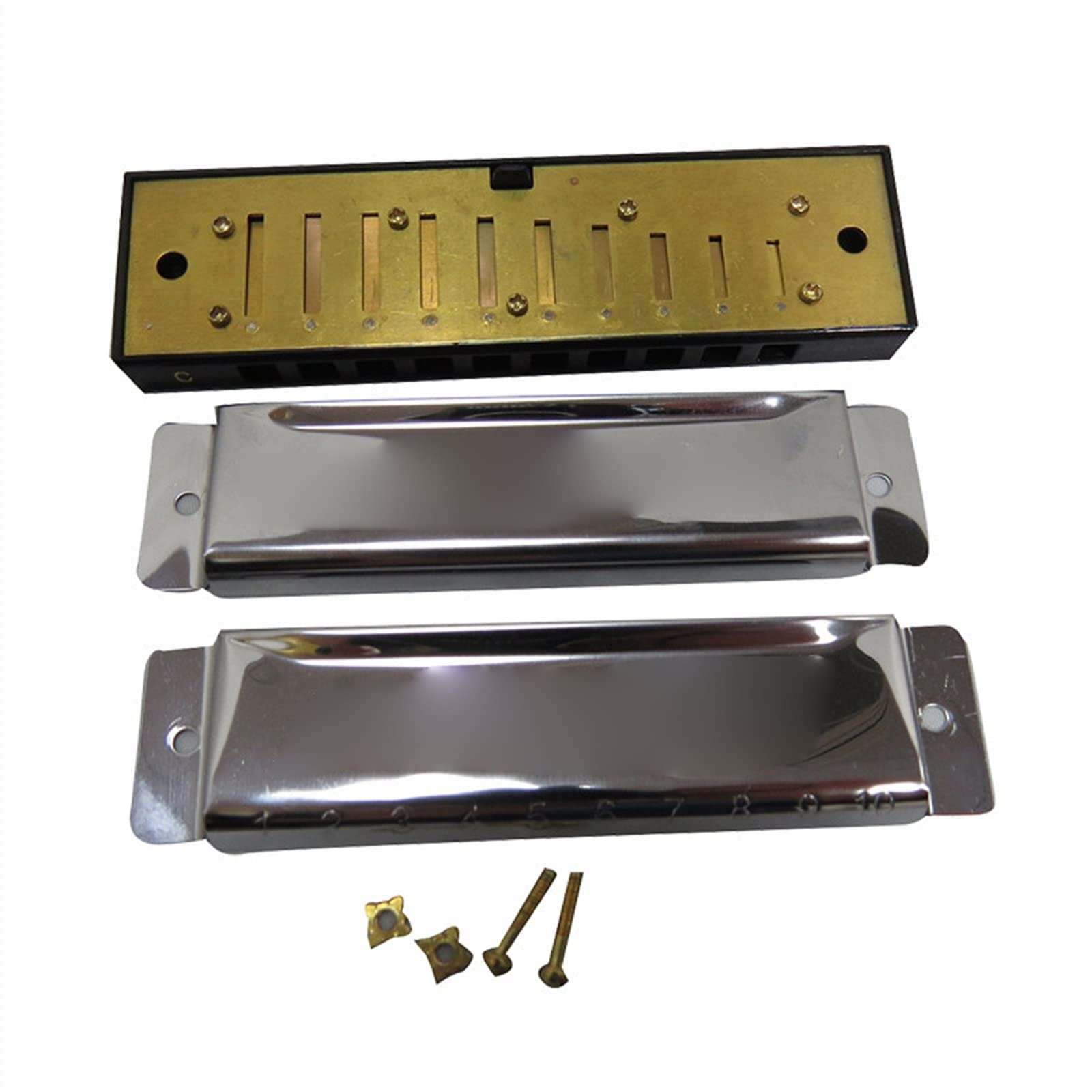 Armonica Diatonica A 10 Fori A 20 Toni in Acciaio Inossidabile Copre Maggiore C Armonica per Principianti