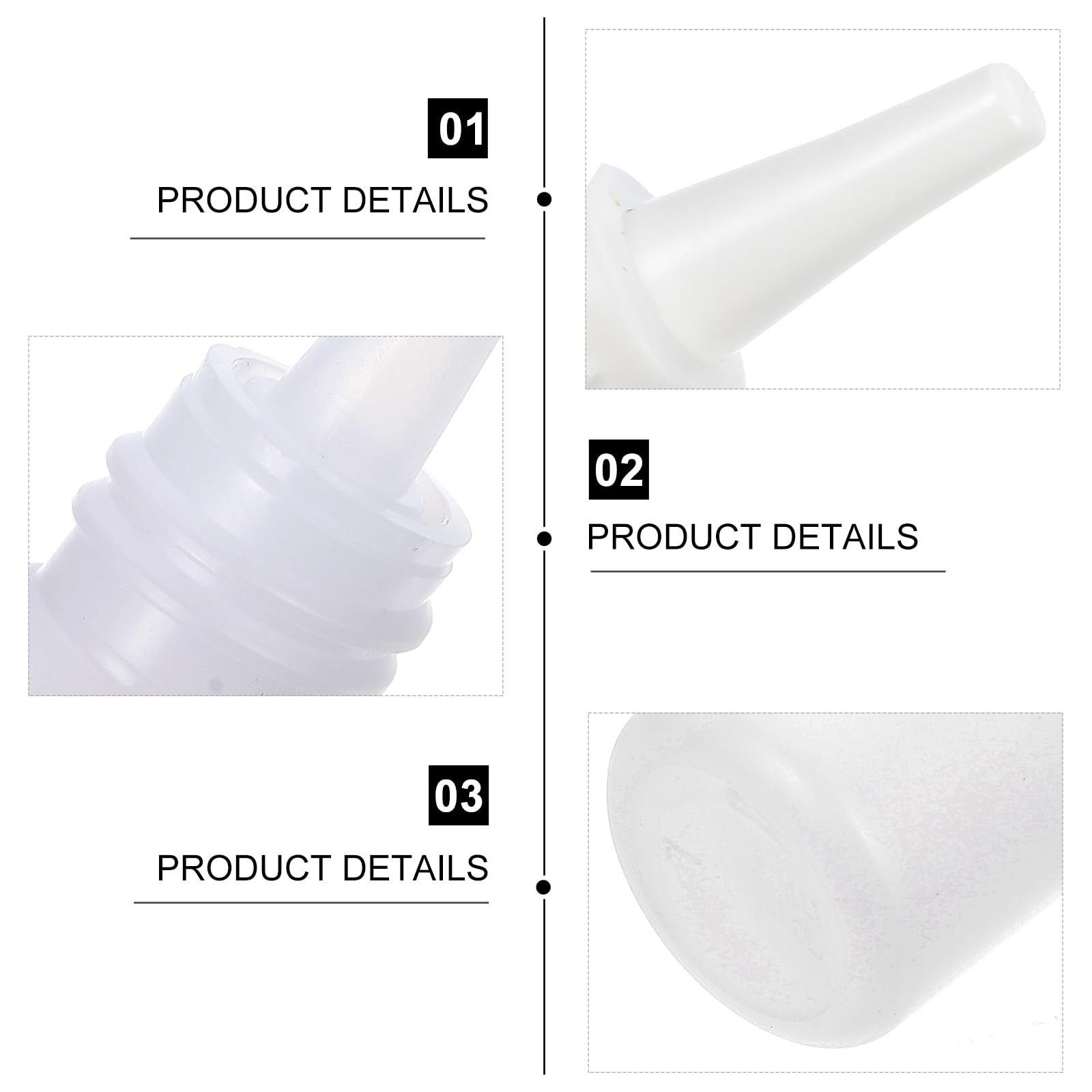 KICHOUSE Flaconi Contagocci da 10ml in Hdpe Bianco 22 a Tenuta Stagna Bottiglie Portatili per Viaggi per