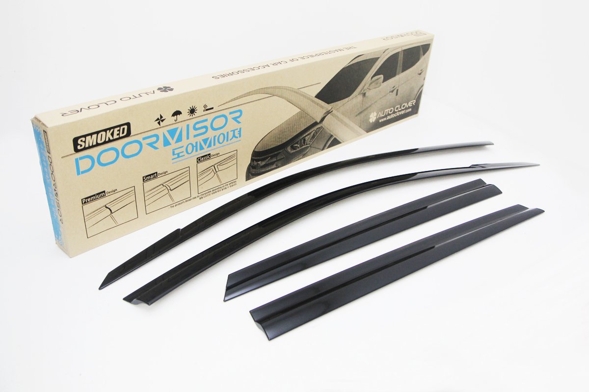 AUTO CLOVER Juego de deflectores de viento para Hyundai Santa Fe 2007-2012 (4 piezas)