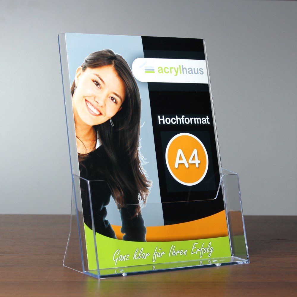 unbekannt 5 Stück DIN A4 Prospekthalter Hochformat transparent