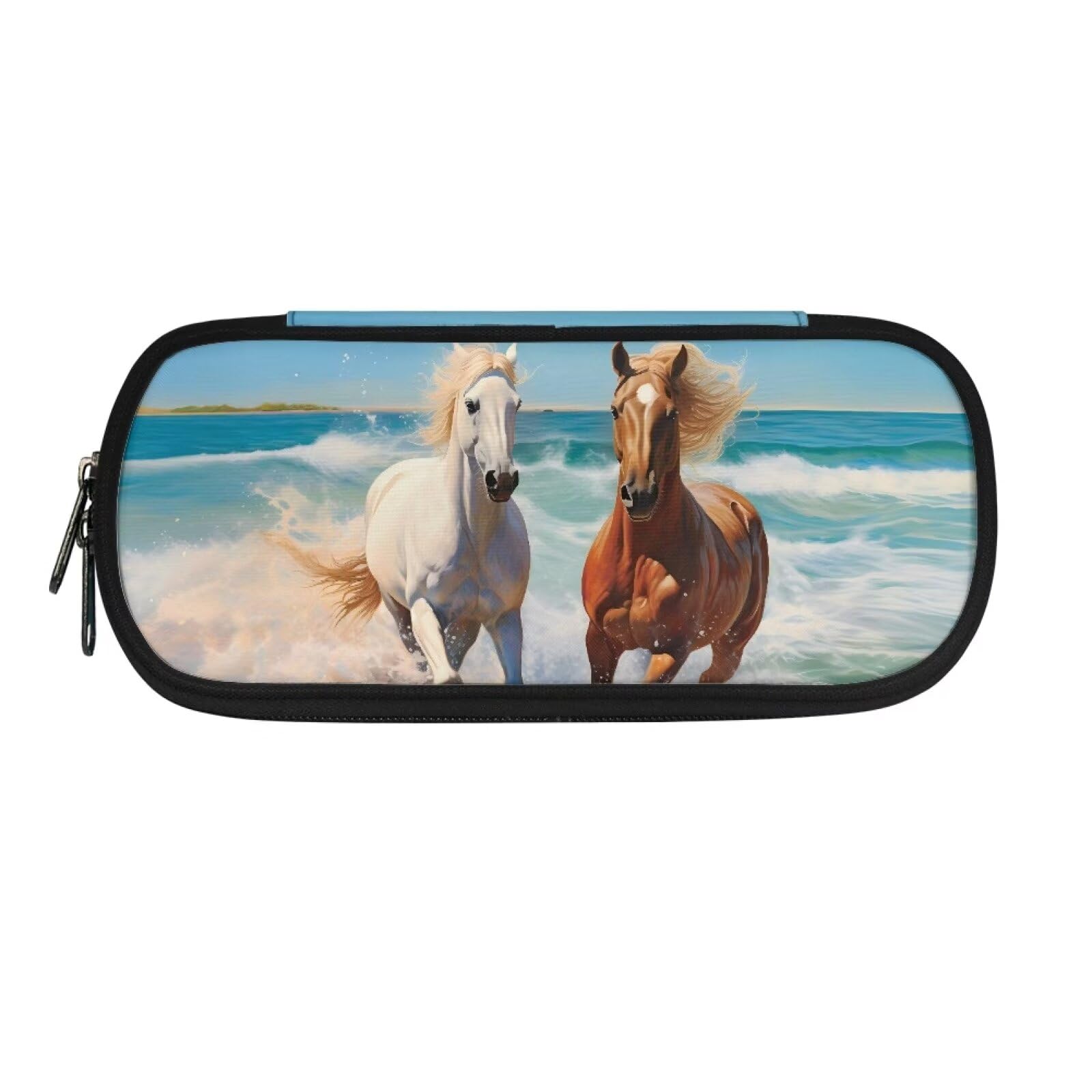 POLERO Horse Pencil Case Office College School Storage Bag Pouch Holder Box Organizer Pencil Pen Case