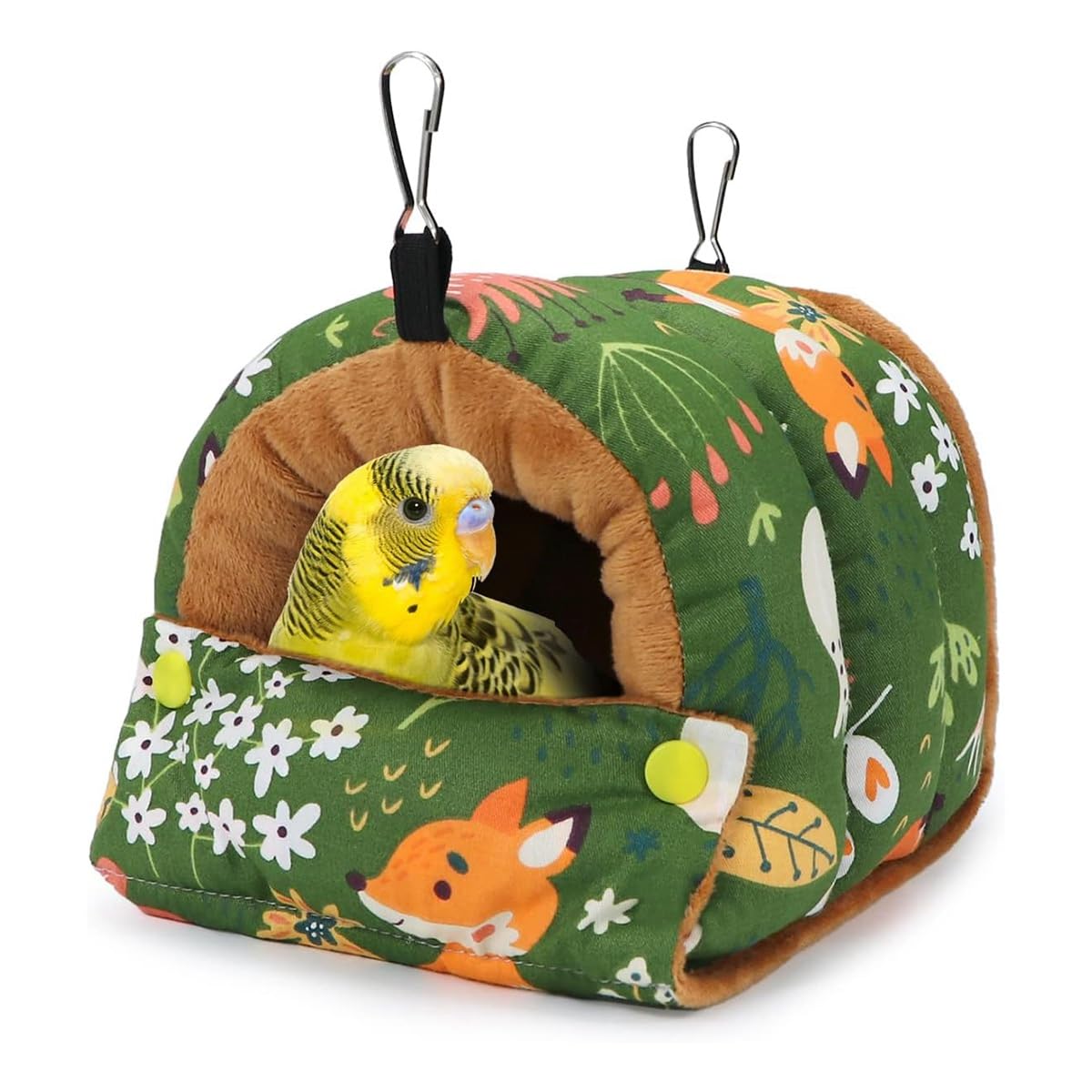 RANJOVER 1 Piece Bird Nest House Hanging Hammock for Parrots Budgies Parakeets Cockatiels, Photo Color