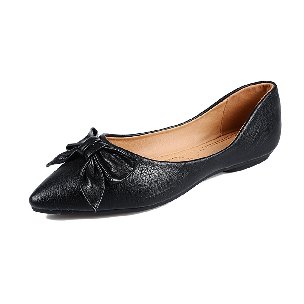 Meeshine Women Comfort Ballet Flats Pointy Toe Sequins Comfortable Slip On Dress Shoes