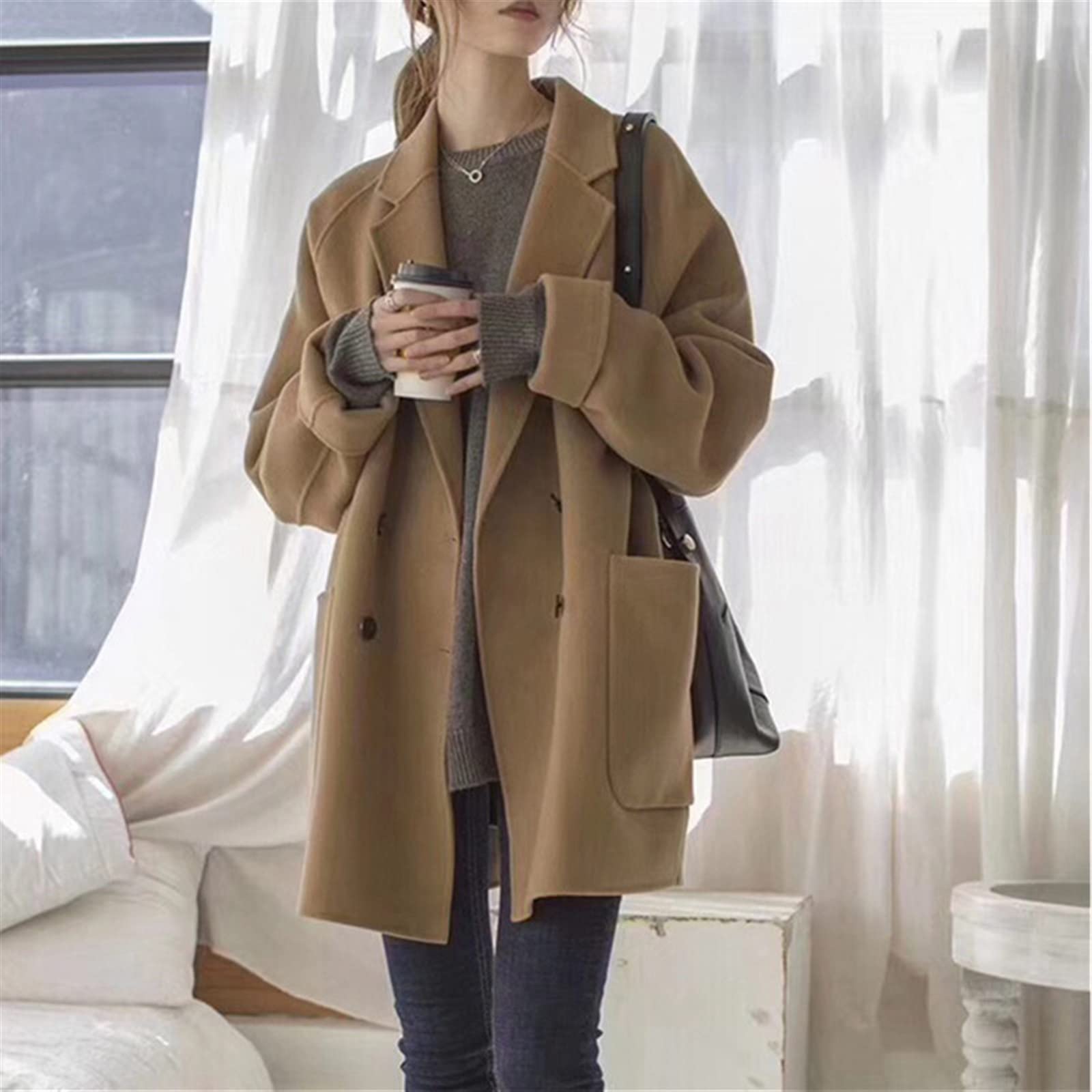 MODGE Winter Coat Double-Sided Wool Jacket Women's Spring Double
