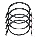 Maixbomr 4Pcs 3.5mm Female Plug to 2Pin Bare Wire Open End Cable 3FT, TS 2 Pole 1/8'' 3.5mm Audio Wire Replacement Cable, for AUX Connector Audio DIY Cable Repair