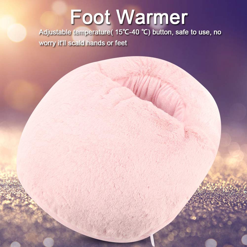 Scaldapiedi USB, Scaldapiedi Riscaldati Elettrici Scarpe Riscaldanti per Scarpe Invernali Riscaldate in Peluche Temperatura: 50 ℃ -60 ℃(Rosa)