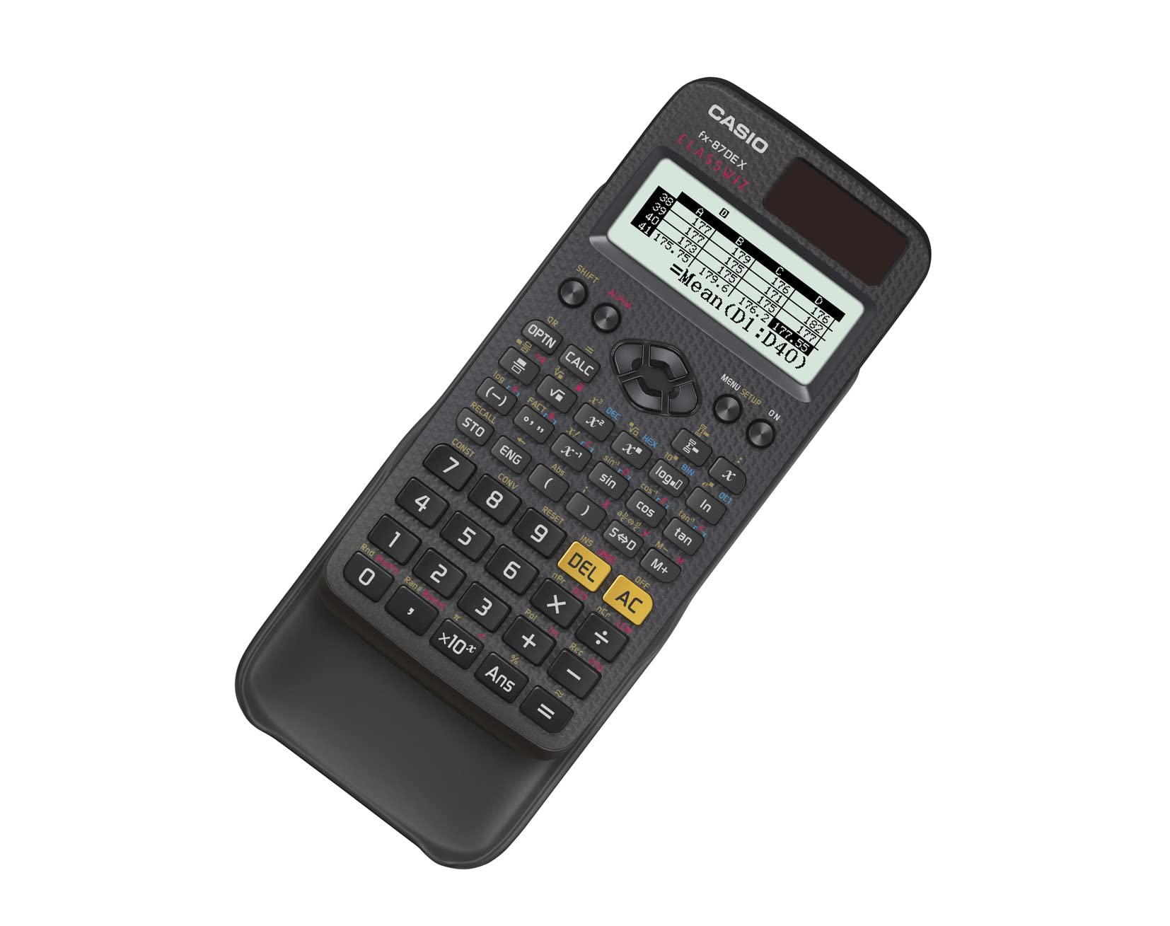 Casio ClassWiz FX-87DE X (Solo en idioma ALEMÁN) - Calculadora científica técnica escolar (593 funciones, función de código QR, pantalla LC), en alemán, negra