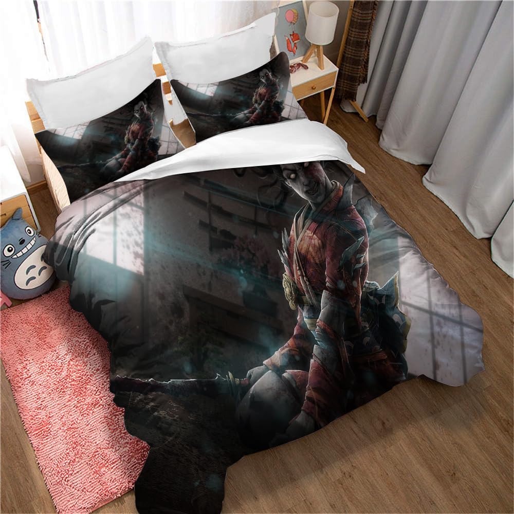 Ste-X Dbd 03 Duvet Cover Dead By Daylight 2 Pillowcases Home Dormitory Warm Soft Smooth Side Zipper 3 Piece Bedding Set (220X230cm(King),)