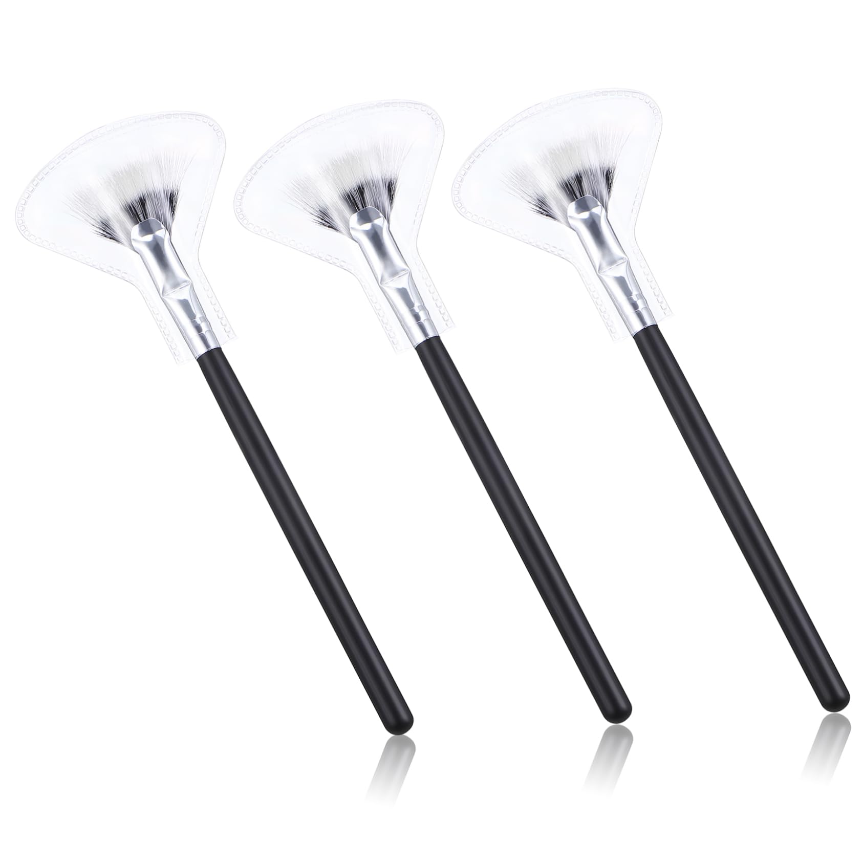 CANIGHT 3pcs Fan Mascara Brush Lash Fan Eyelash Brush Applicator for Lash Extension